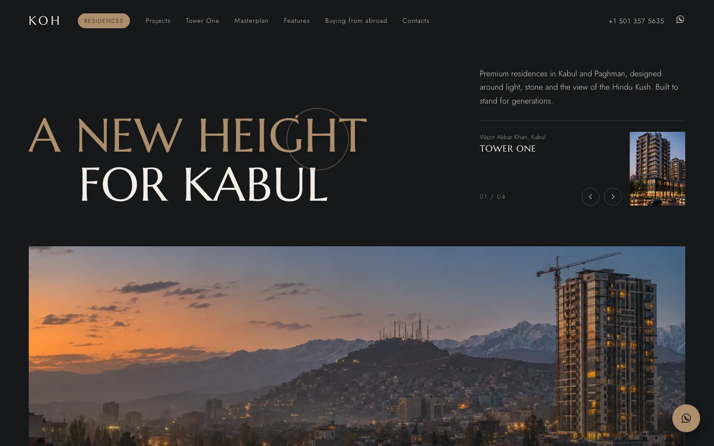 KOH: A sales website we built for a tower developer, written for buyers who live abroad and cannot visit first.